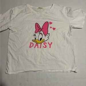 Chocolate Brand Disney Daisy Duck Print on White T-shirt, NoTag (Medium?) #1207